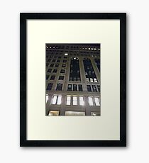 Subway station, New York, Brooklyn, Manhattan, New York City, Buildings, streets, trees Framed Print