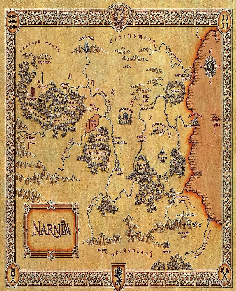 The Map Of Narnia Map Of Narnia" By Luv2Right | Redbubble