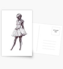 Little Dancer Ballpoint Pen Drawing Postcards