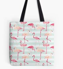Flamingo Bird Retro Background Tote Bag