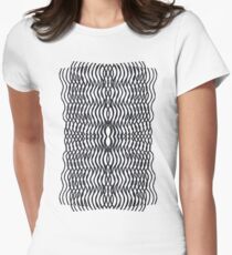 #pattern #design #abstract #illustration #fashion #decoration #art #textile #ornate #vertical #colorimage #wrinkled #geometricshape #inarow #textured #striped #styles #retrostyle #elegance Women's Fitted T-Shirt
