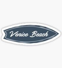 Venice Beach Surfboard Typography Sticker