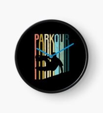 Parkour Retro Design Clock