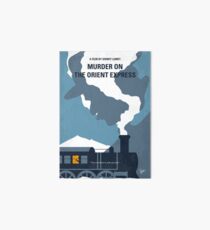 No883 My Murder on the orient express minimal movie poster Art Board
