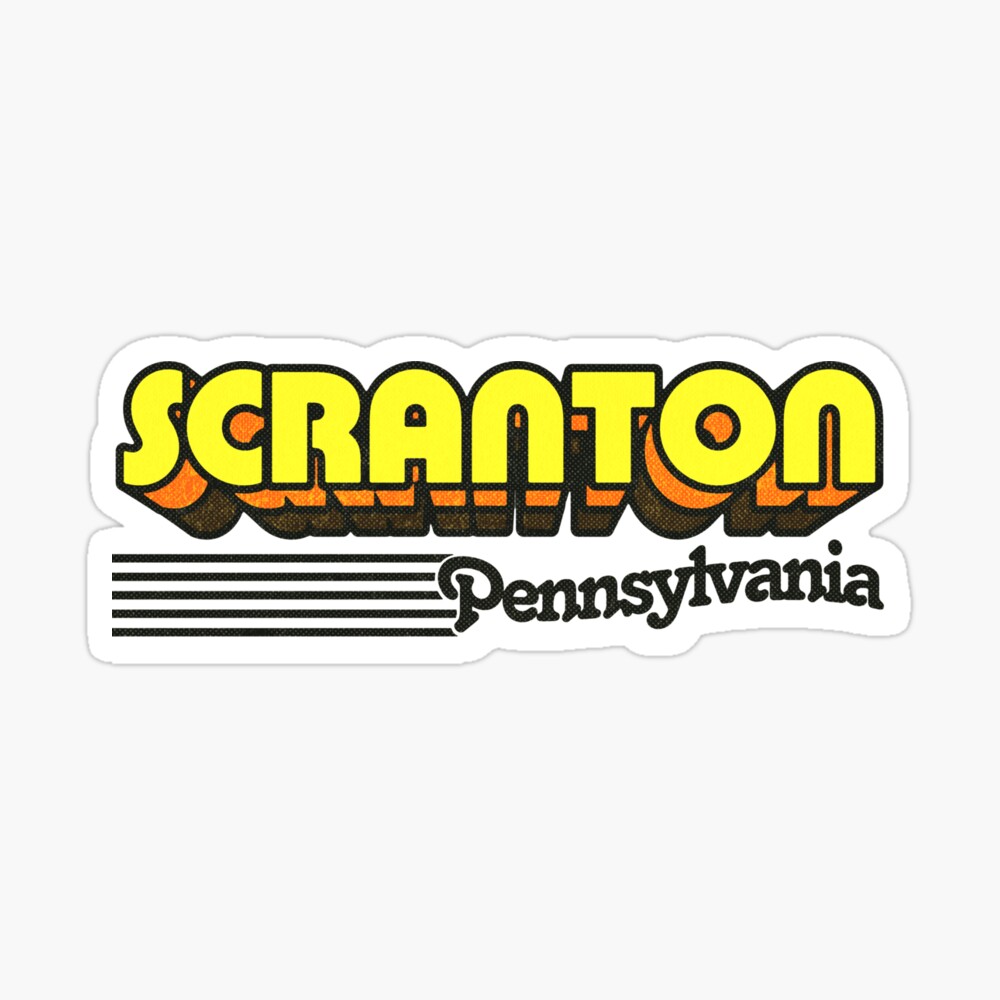 Scranton, Pennsylvania | Retro Stripes Sticker