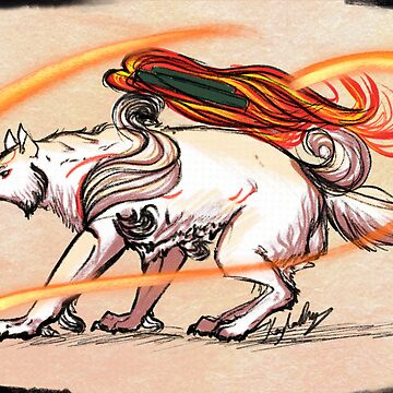 Okami Amaterasu Metal Print for Sale by WhiteLoba