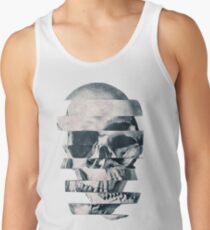 Glitch Schädel Mono Tanktop für Männer