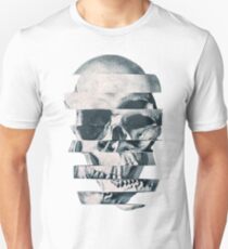 Glitch Skull Mono Slim Fit T-Shirt