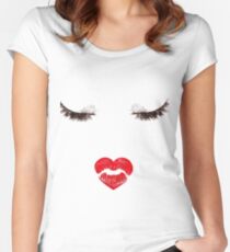 My Heart in a Kiss Women's Fitted Scoop T-Shirt