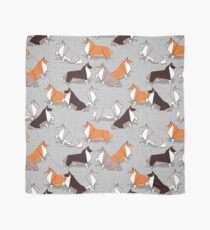 Origami Collie Hündchen Freunde / / grau Leinen Textur Hintergrund weiß orange & amp; braune Papier- und Papphunde Tuch