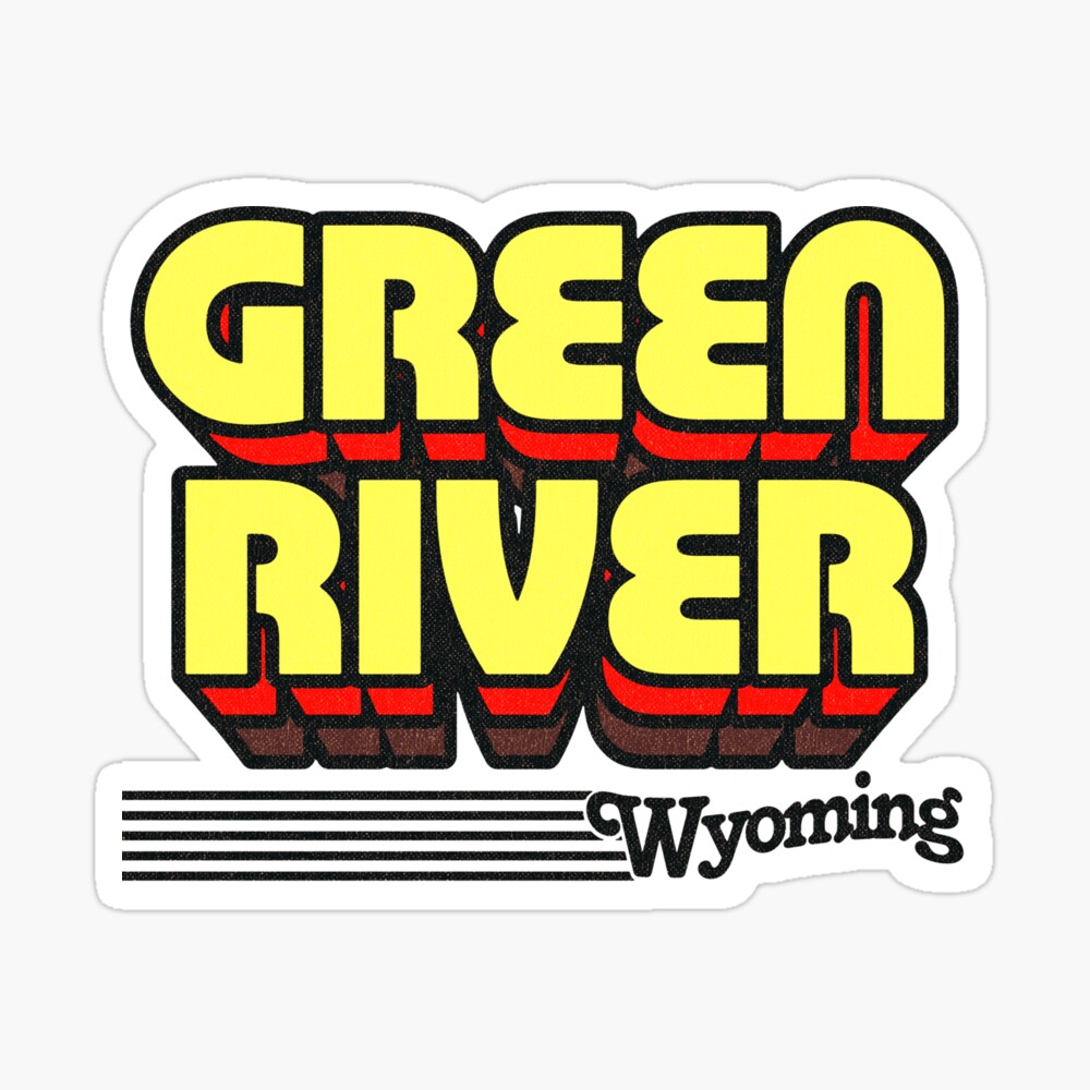 Green River, Wyoming | Retro Stripes Sticker