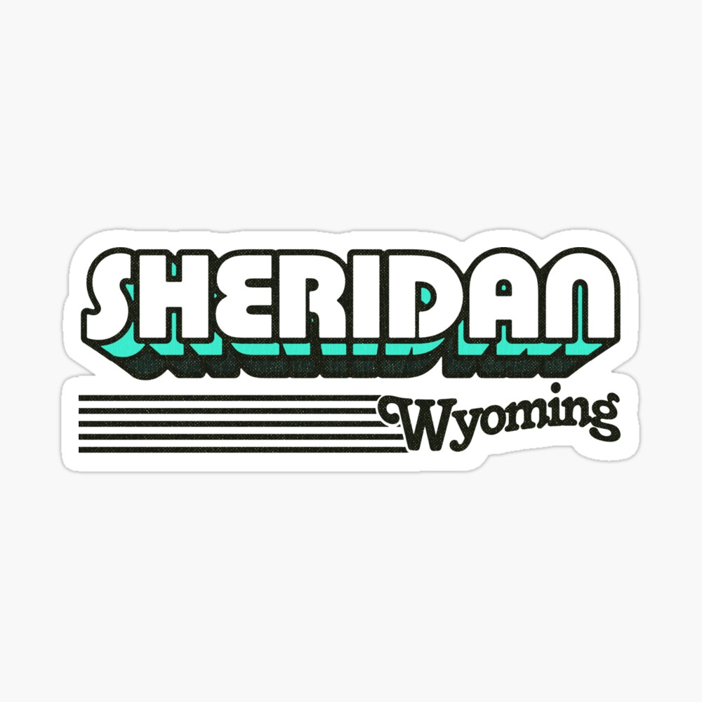 Sheridan, Wyoming | Retro Stripes Sticker