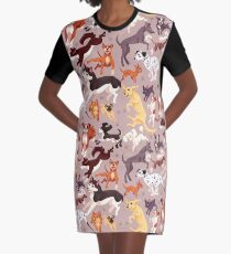 Vestido camiseta Ilustración de patrón de raza de perro