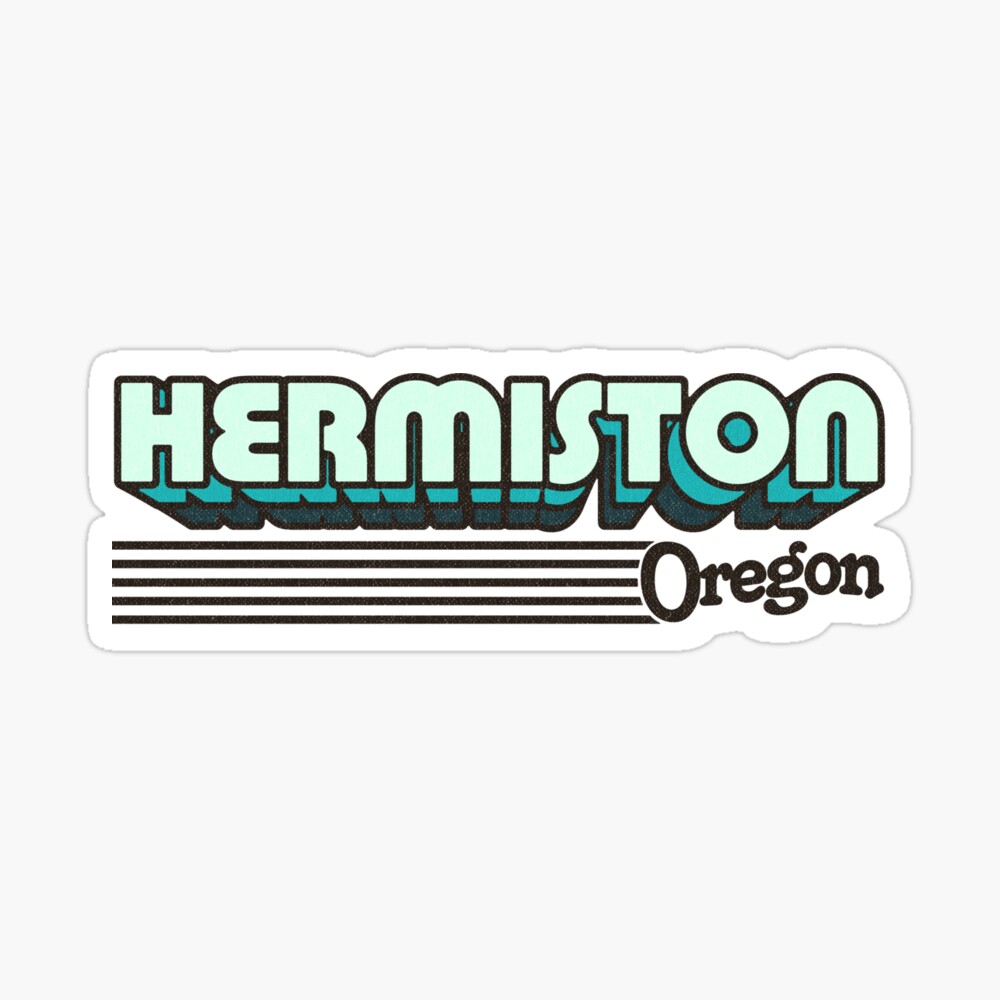 Hermiston, Oregon | Retro Stripes Sticker
