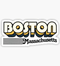 Boston, Massachusetts | Retro Streifen Sticker