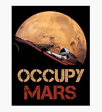 Occupy Mars Spacex Starman Photographic Print