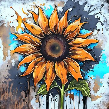 Banksy-Graffiti Art Canvas Painting Sunflower Field Mask Street Art Posters  and Prints Wall Art Pictures