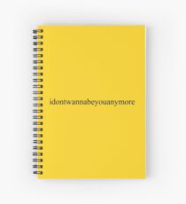 Billie Eilish idontwannabeyouranymore Spiral Notebook