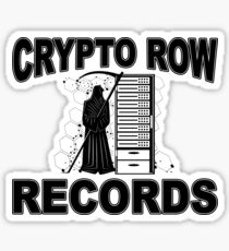 CRYPTO ROW RECORDS - DEATH BITCOIN BLOCK CHAIN - FINTECH Sticker