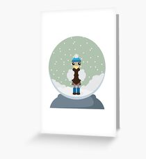 Ostrich Globe Greeting Card
