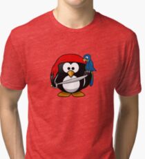 Boy Pirate Penguin Tri-blend T-Shirt