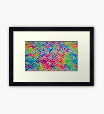 Neon Pattern Framed Print