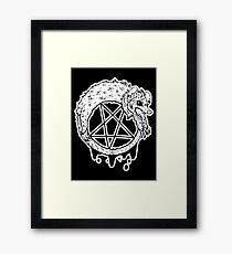 Pentagram Satanic Furry Gothic Possum Framed Print