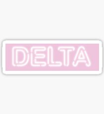PINK NEON SIGN- Greek Letter DELTA Sticker
