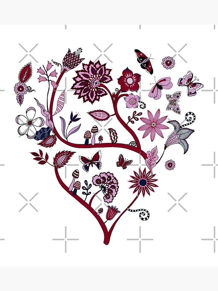 Fantasy Indian Floral - elegant, romantic pattern by Cecca Designs by Cecca-Designs