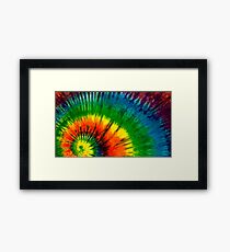 Bright Spiral Tie Dye Framed Print