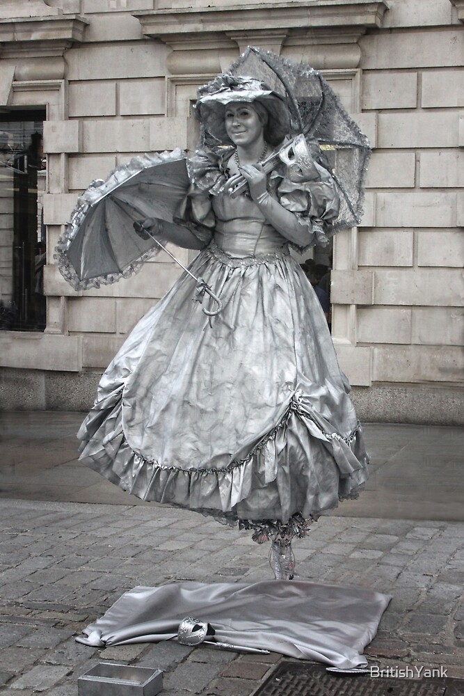 "Silver Human Statue Covent Garden Doc Braham All Rights Reserved