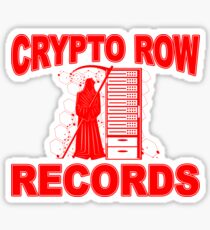 CRYPTO ROW RECORDS - DEATH BITCOIN BLOCK CHAIN - FINTECH Sticker
