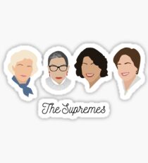 Die Supremes (schwarzer Text / weißer Hintergrund) Sticker