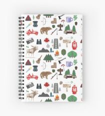 Cuaderno de espiral Camping Woodland Pattern