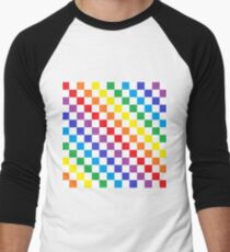 Karierter Regenbogen Baseballshirt für Männer