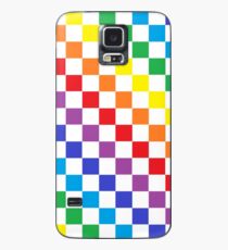 Karierter Regenbogen Hülle & Klebefolie für Samsung Galaxy