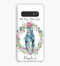 Our Lady Virgin Mary Floral Design Christian Religious Catholic Madonna Prayer Religion Faith Case/Skin for Samsung Galaxy