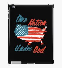One Nation Under God 4th of July T-Shirt iPad Case/Skin