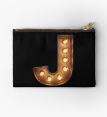 J Initial Neon Light Studio Pouch