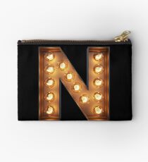 N Initial Neon Light Studio Pouch