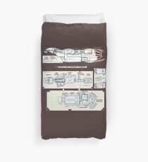 Serenity Firefly floorplan schematics Duvet Cover