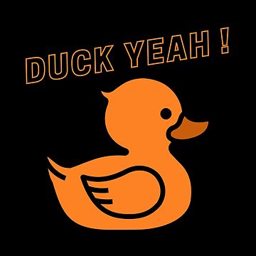 Sticker for Sale mit Duck Yeah - Gummiente (Orange) von DavidsDucks