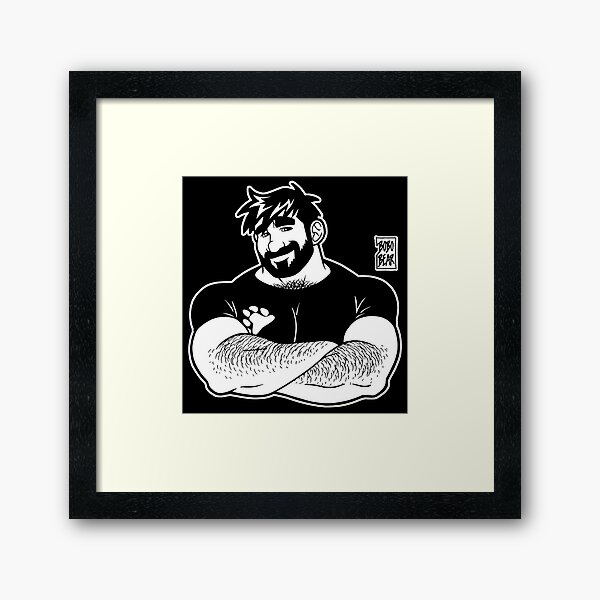 ADAM LIKES CROSSING ARMS - LINEART Framed Art Print