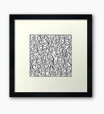 Call Me By Your Name Elios Shirt Faces in Black Outlines on White CMBYN Framed Print