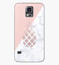 Rose gold glitter pineapple Case/Skin for Samsung Galaxy