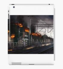 Waiting for the train to arrive. iPad Case/Skin