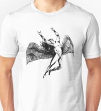 ICARUS THROWS THE HORNS - black ***FAV ICARUS GONE? SEE BELOW*** Unisex T-Shirt
