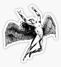 ICARUS THROWS THE HORNS - black ***FAV ICARUS GONE? SEE BELOW*** Sticker