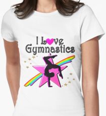 PRETTY I LOVE GYMNASTICS DESIGN Women's Fitted T-Shirt