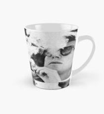 John F. Kennedy Zigarre und Sonnenbrille schwarz und weiß Tasse (konisch)